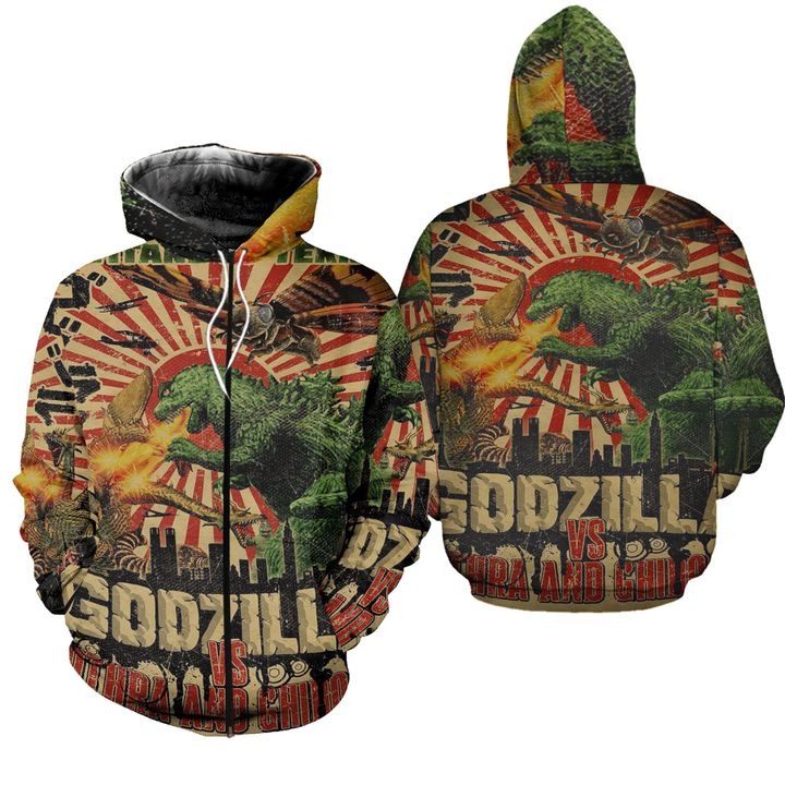 Godzilla Vs Mothra And Ghidorah Hawaiian Shirt - Hothot 150721