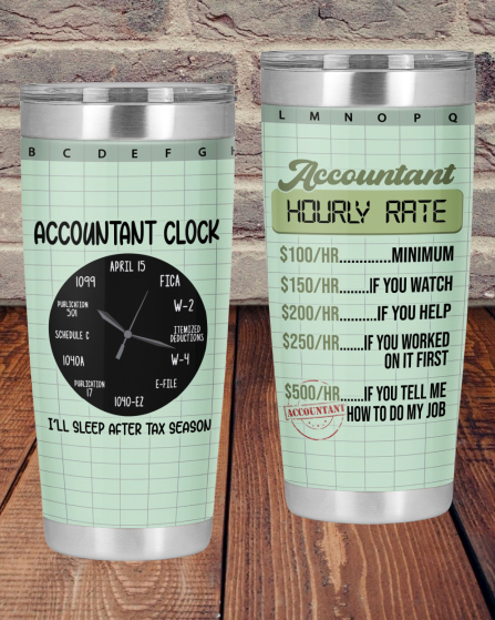 Accountant Hourly Rate Accountant Clock Tumbler1