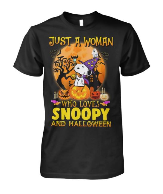Woman loves Snoopy Halloween t shirt, hoodie, tank top