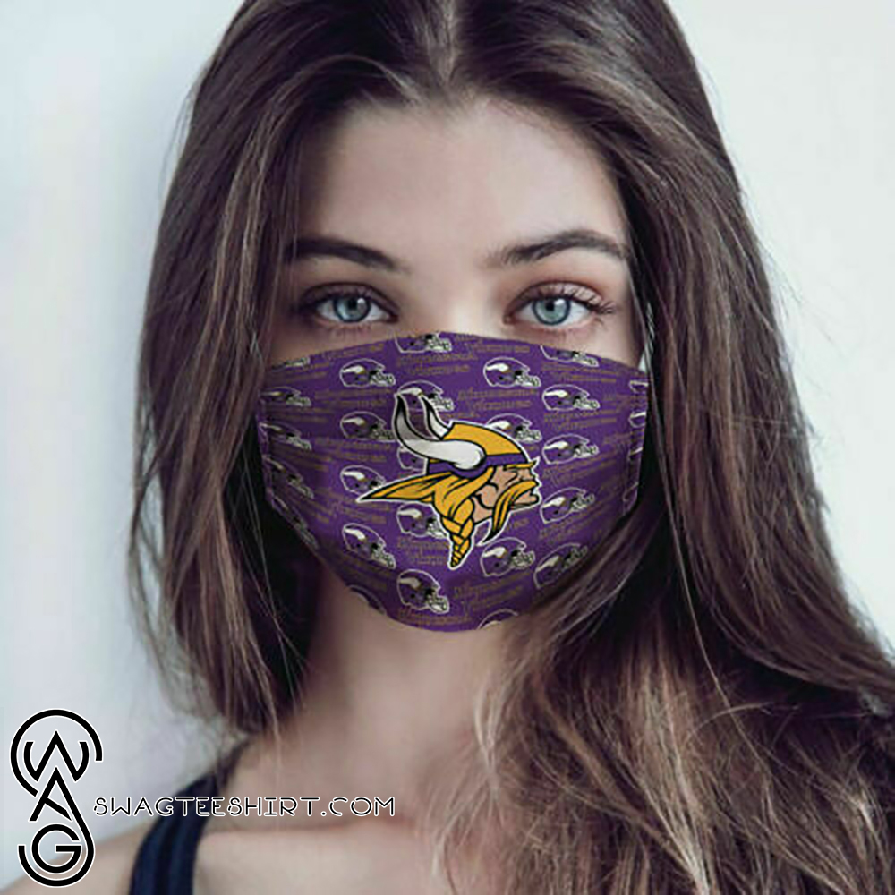 The minnesota vikings all over printed face mask - maria