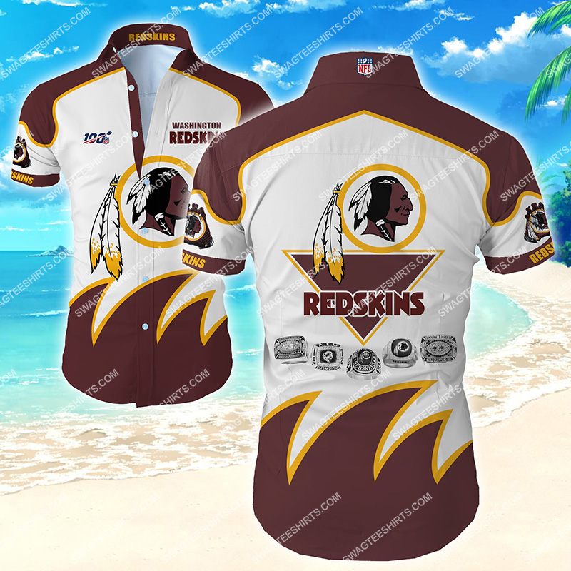 the washington redskins team full printing hawaiian shirt 2
