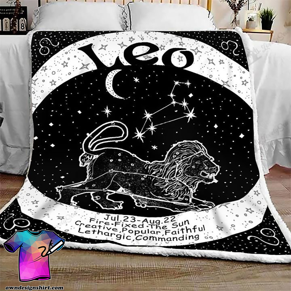 Leo zodiac symbol full printing blanket – Maria