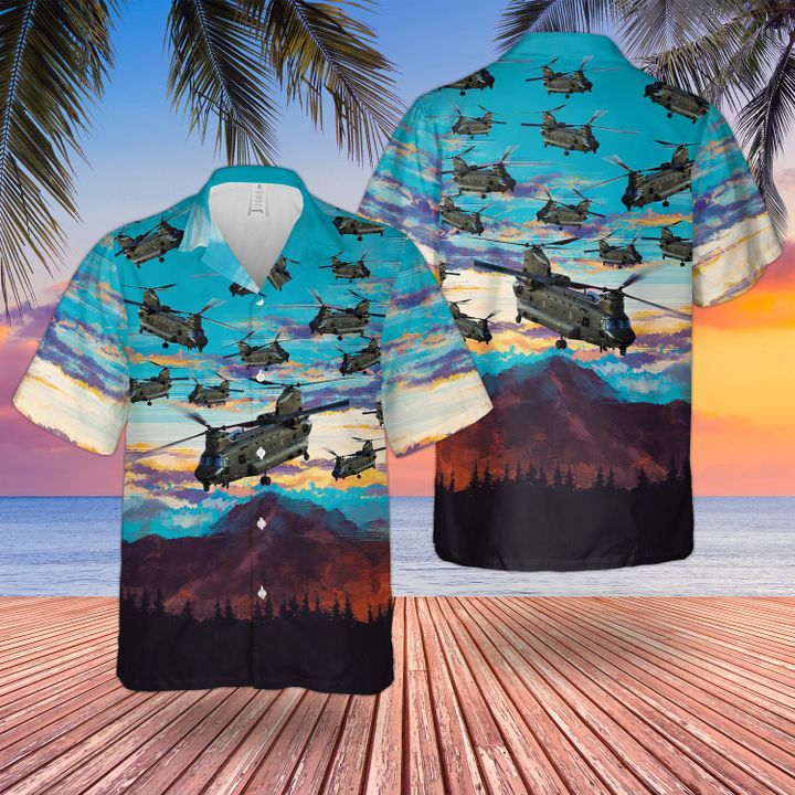 Raf boeing chinook HC MK6 hawaiian shirt and short-LIMITED EDITION
