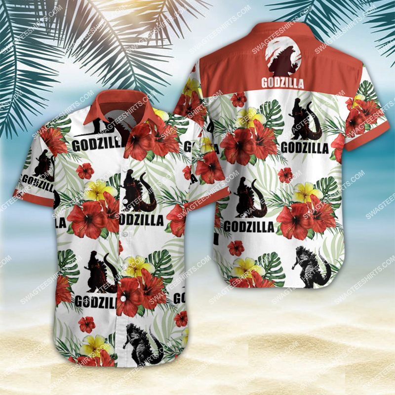 [highest selling] godzilla movie all over print hawaiian shirt – maria