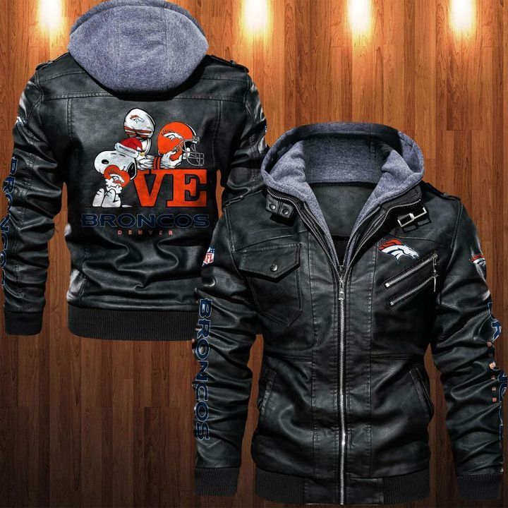 Denver Broncos Snoopy Leather Jacket