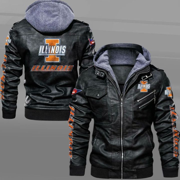 Illinois Fighting Illini Leather Jacket