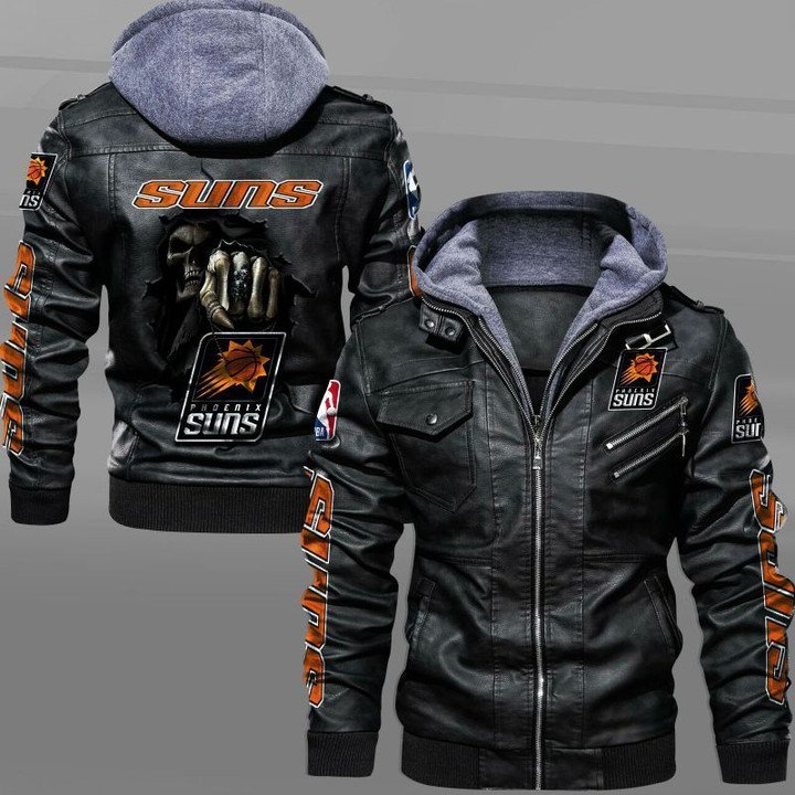 Phoenix Suns Leather Jacket Dead Skull In Back