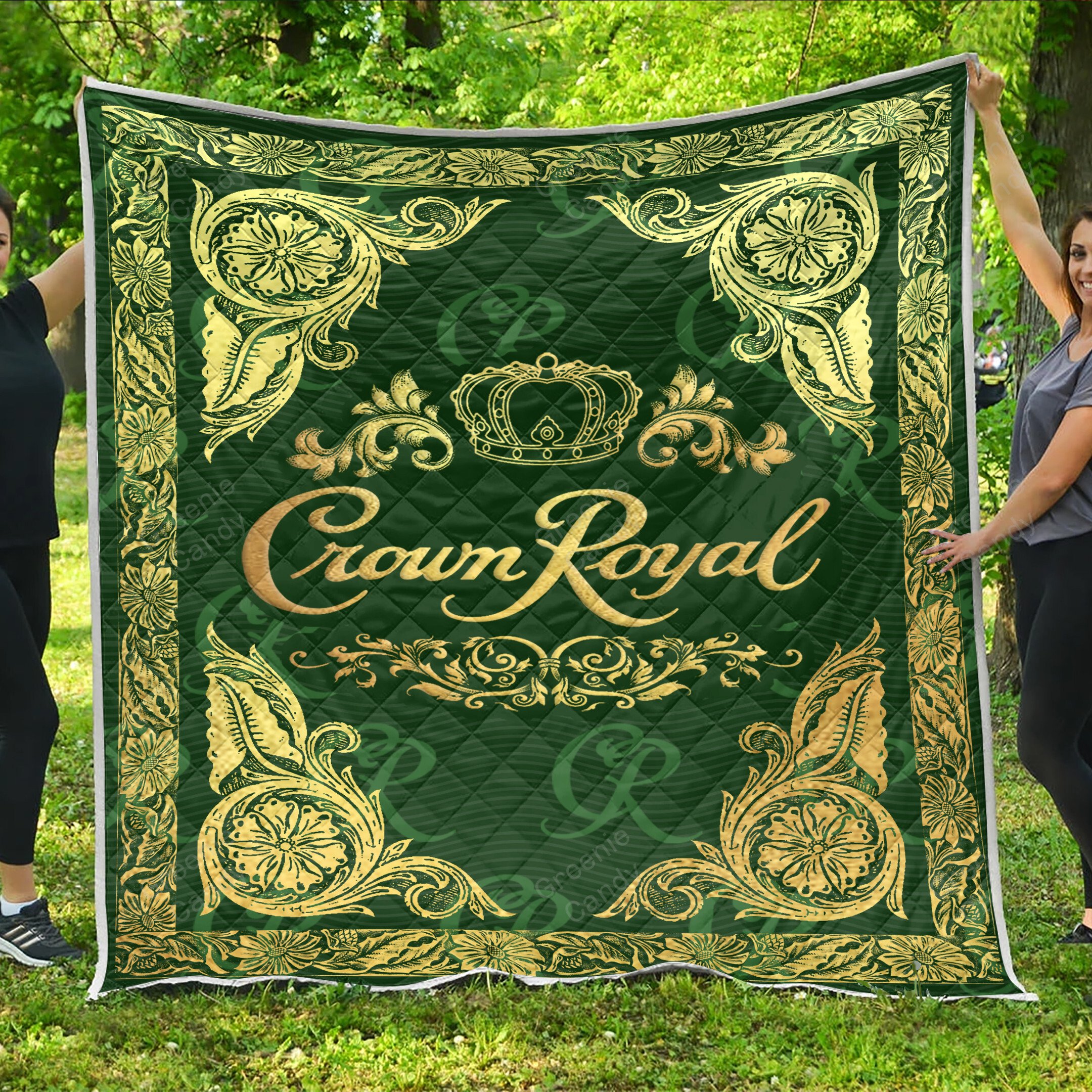 Crown Royal Regal Apple Whisky blanket quilt