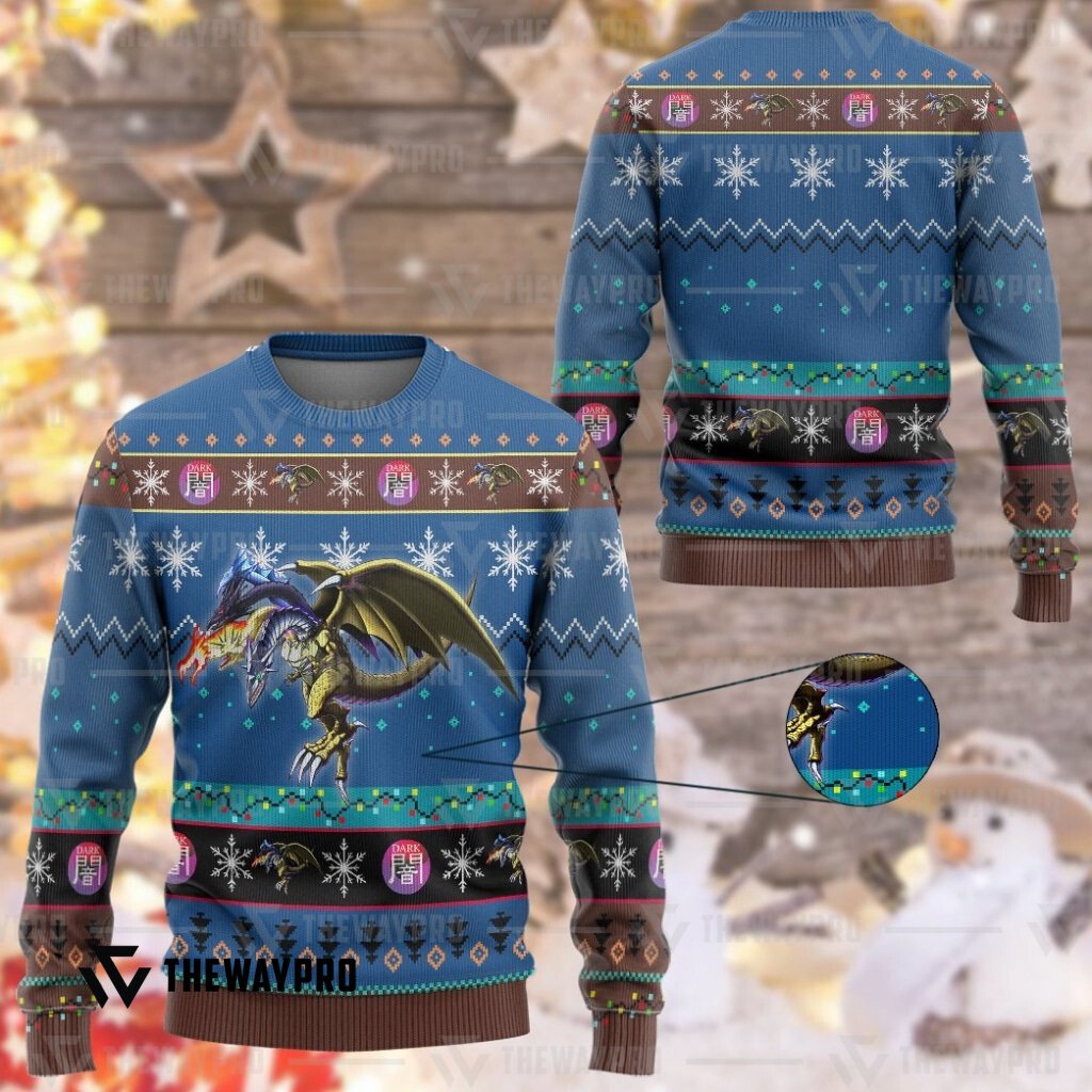 Yu Gi Oh Five Headed Dragon Christmas Sweater