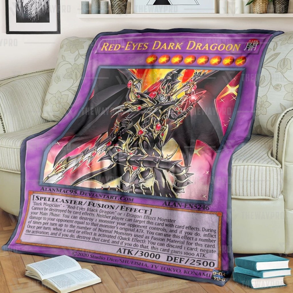 Yu Gi Oh Red-Eyes Dark Dragon Blanket