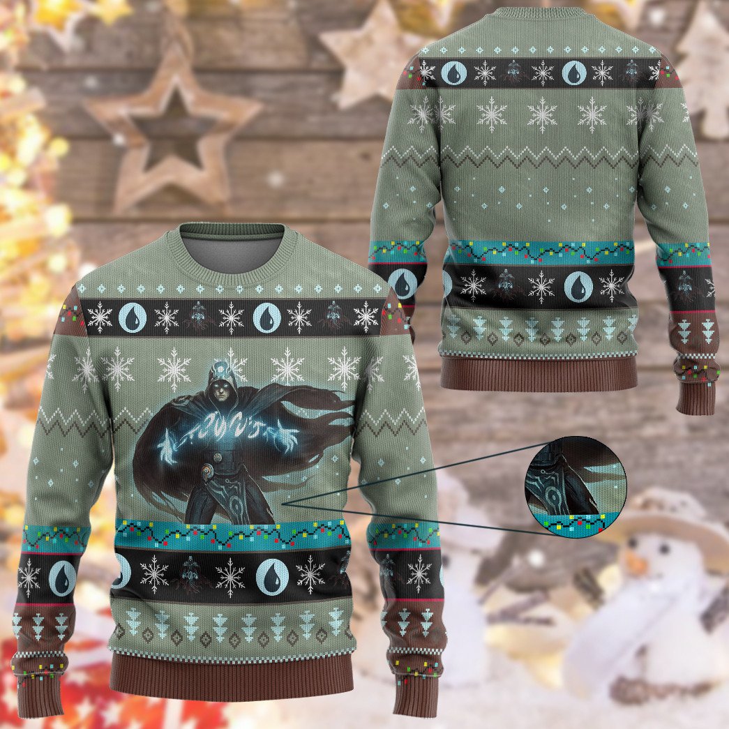 Game MTG Jace the Mind Sculptor chirstmas sweater