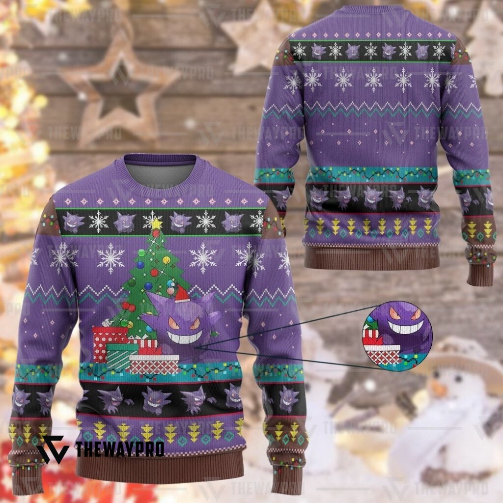 Pokemon Gengar Christmas Sweater