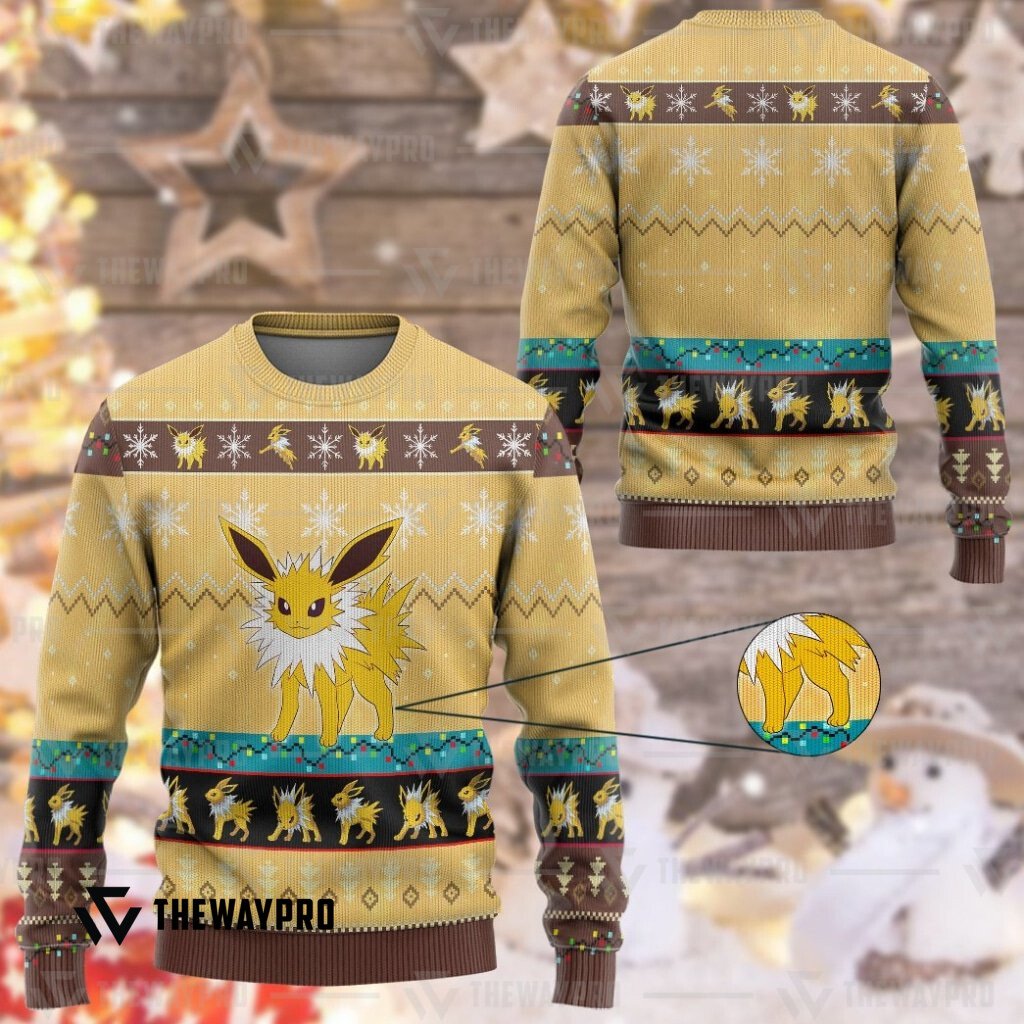 Pokemon Jolteon Christmas Sweater