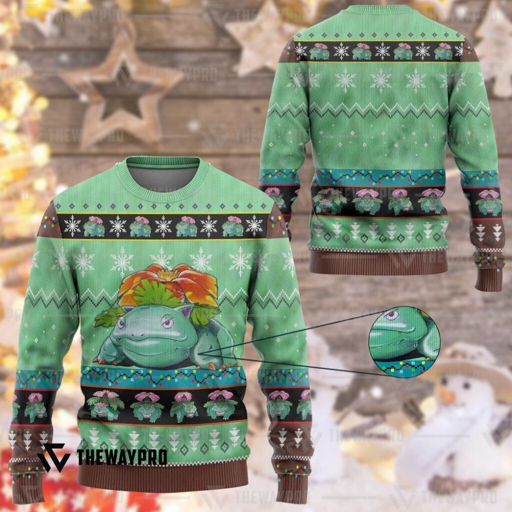 Pokemon Venusaur Christmas Sweater