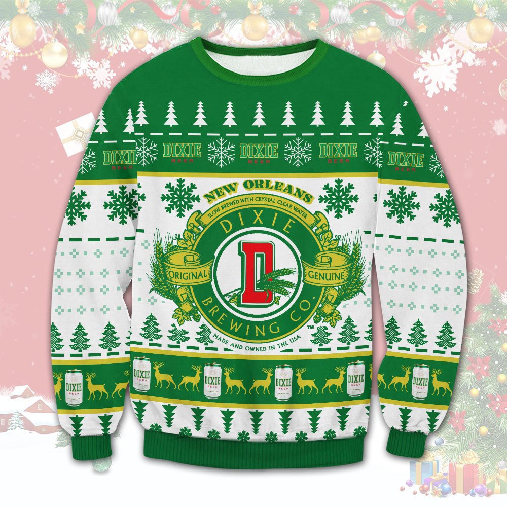 New Orleans Dixie Breweing Co chritsmas sweater