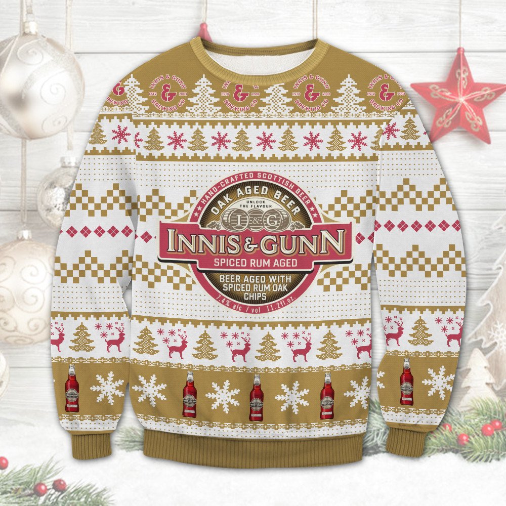 Innis Gunn Rum Cask Oak Aged Beer chritsmas sweater