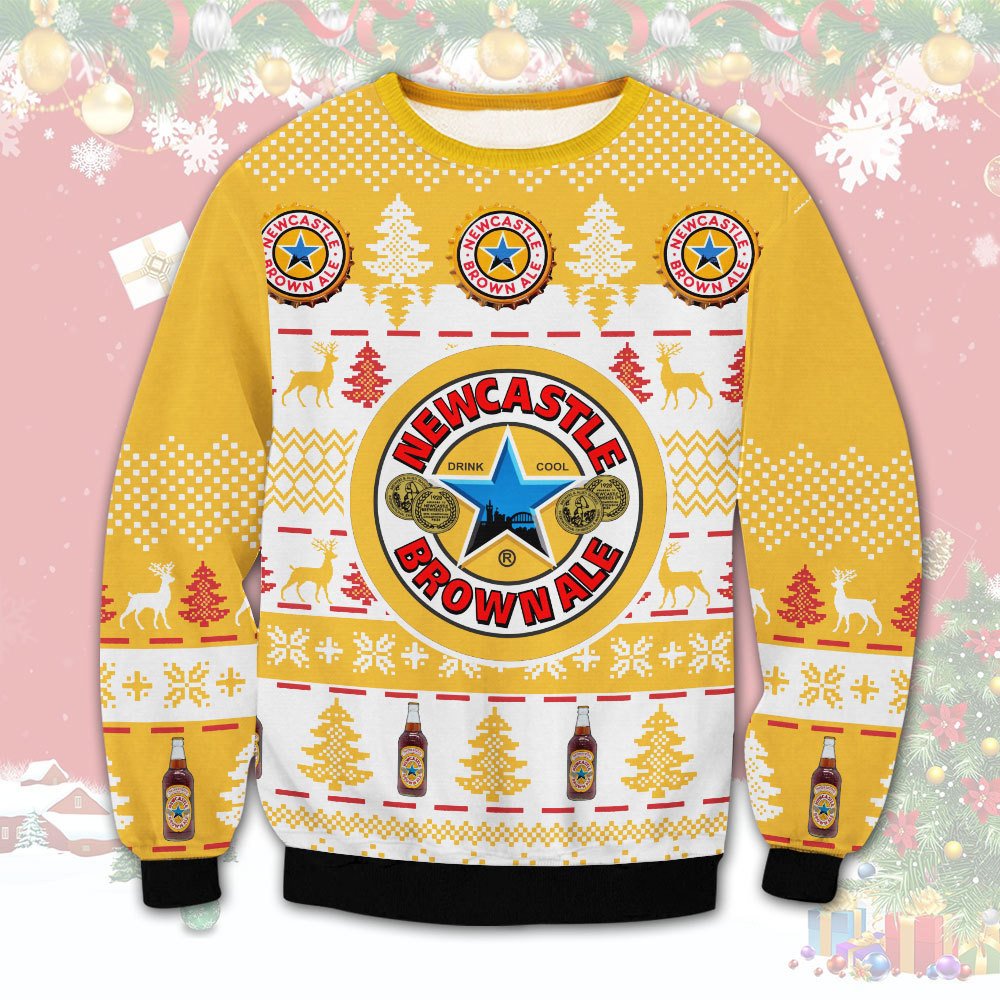 Newcastle Brown Ale chritsmas sweater