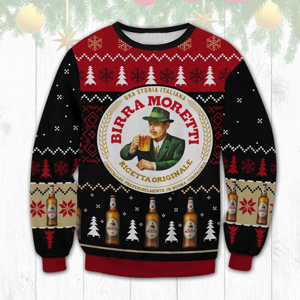 Birra Moretti Ricetta Originale beer chritsmas sweater