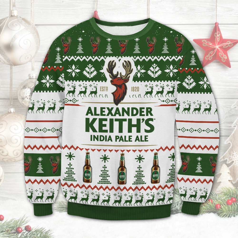 Alexander Keith’s Beer India Pale Ale beer chritsmas sweater