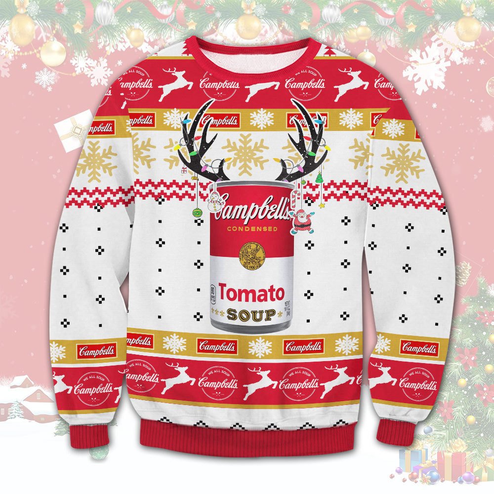 Campbell’s Tomato soup chritsmas sweater