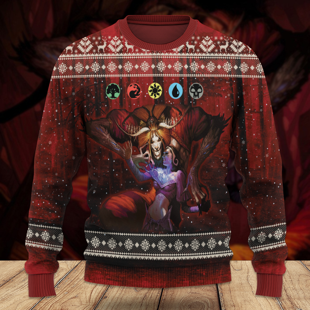 Game MTG Demonic Tutor christmas sweater