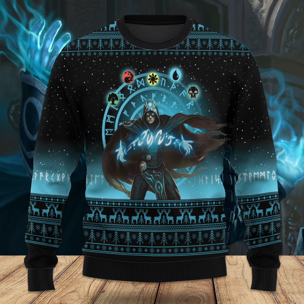 Game MTG Jace the Mind Sculptor christmas sweater