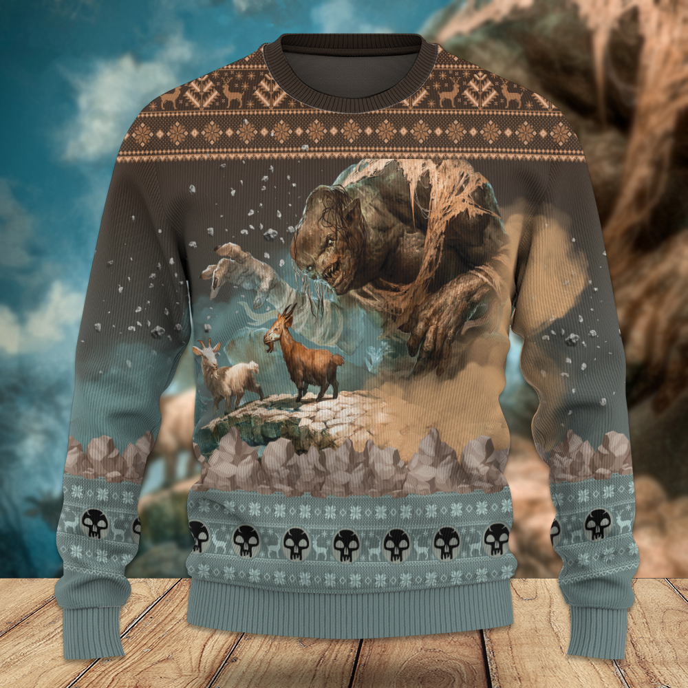 Game MTG Clackbridge Troll christmas sweater