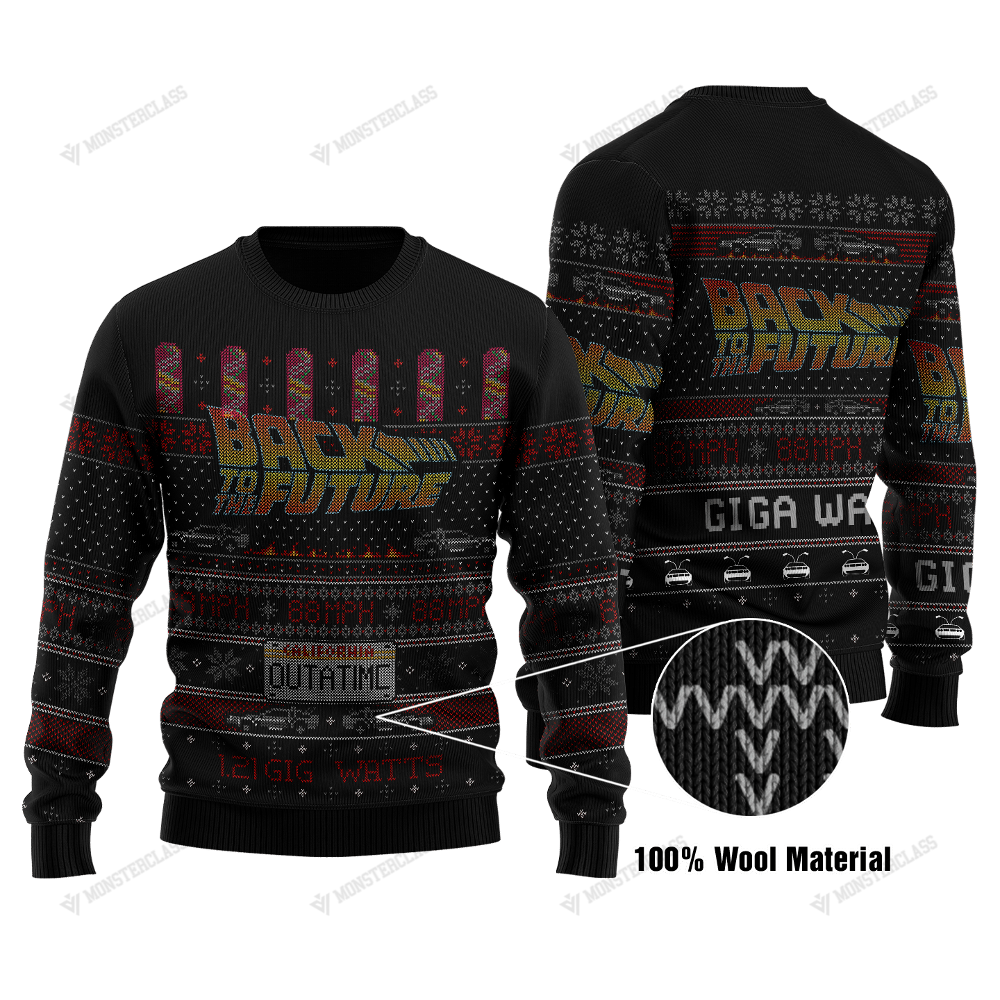 Back to the Future 121 gigawatts christmas sweater