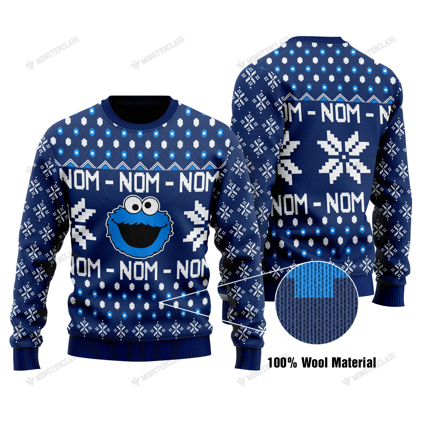 Cookie Monster Nom-Nom-Nom christmas sweater