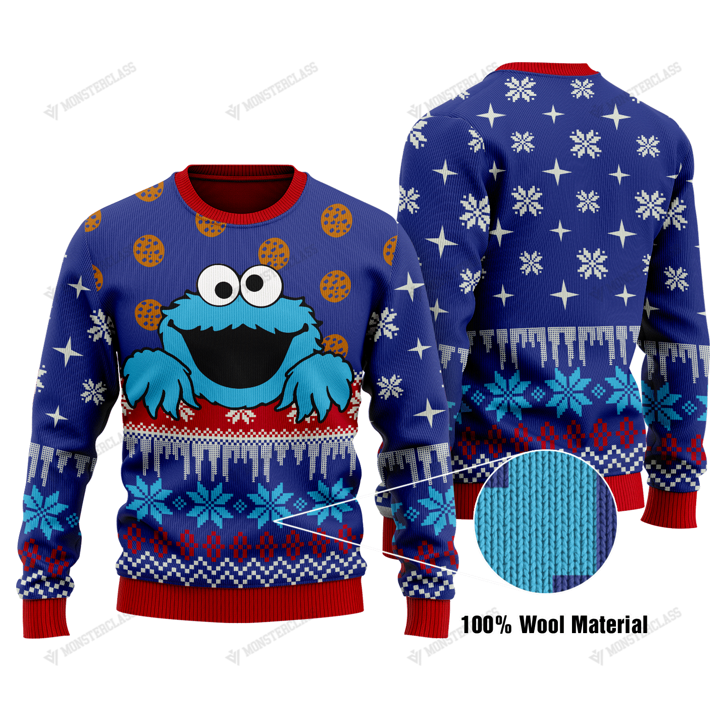 Cookie Monster christmas sweater