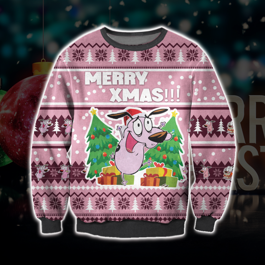 Courage The Cowardly Dog Christmas Sweater