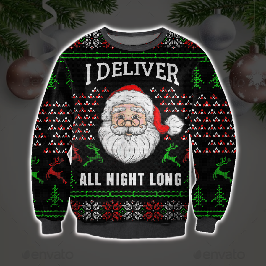 I Deliver All Night Long Christmas Sweater