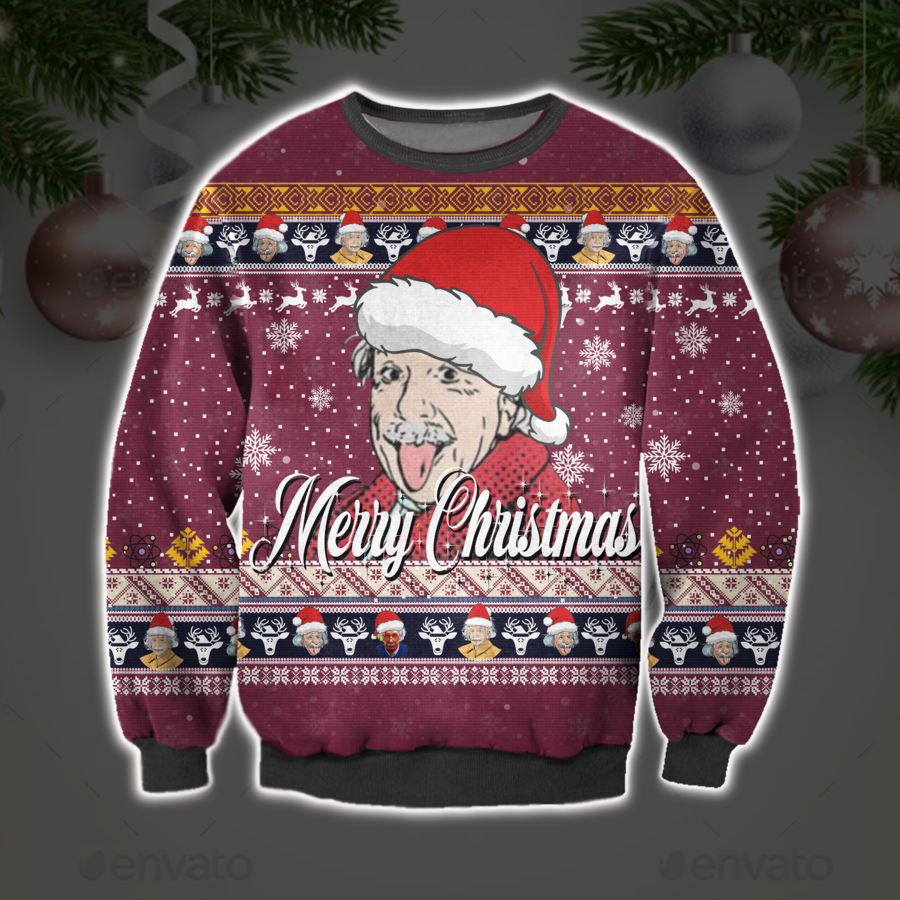 Merry Christmas Albert Einstein Christmas Sweater