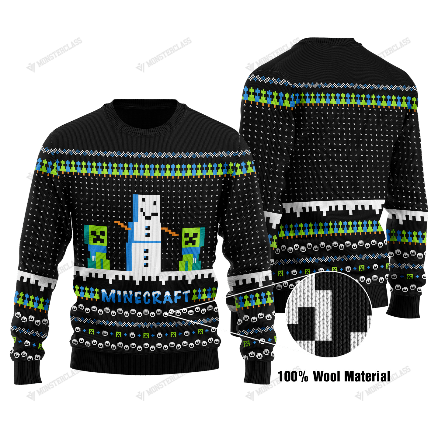 Minecraft Creeper christmas sweater
