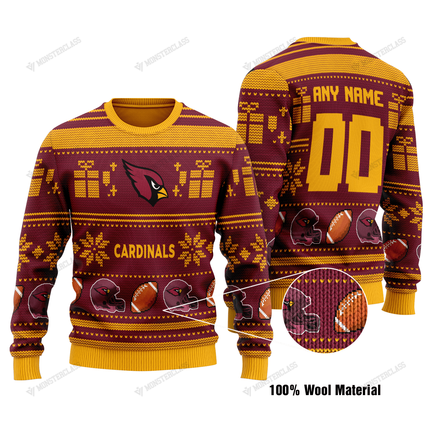 Personalized Arizona Cardinals NFL custom christmas sweater