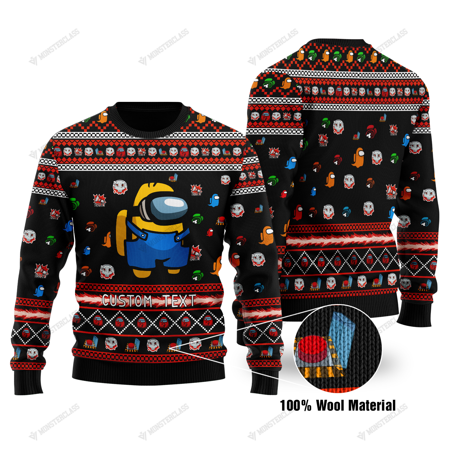 Personalized Minion Among us custom christmas sweater