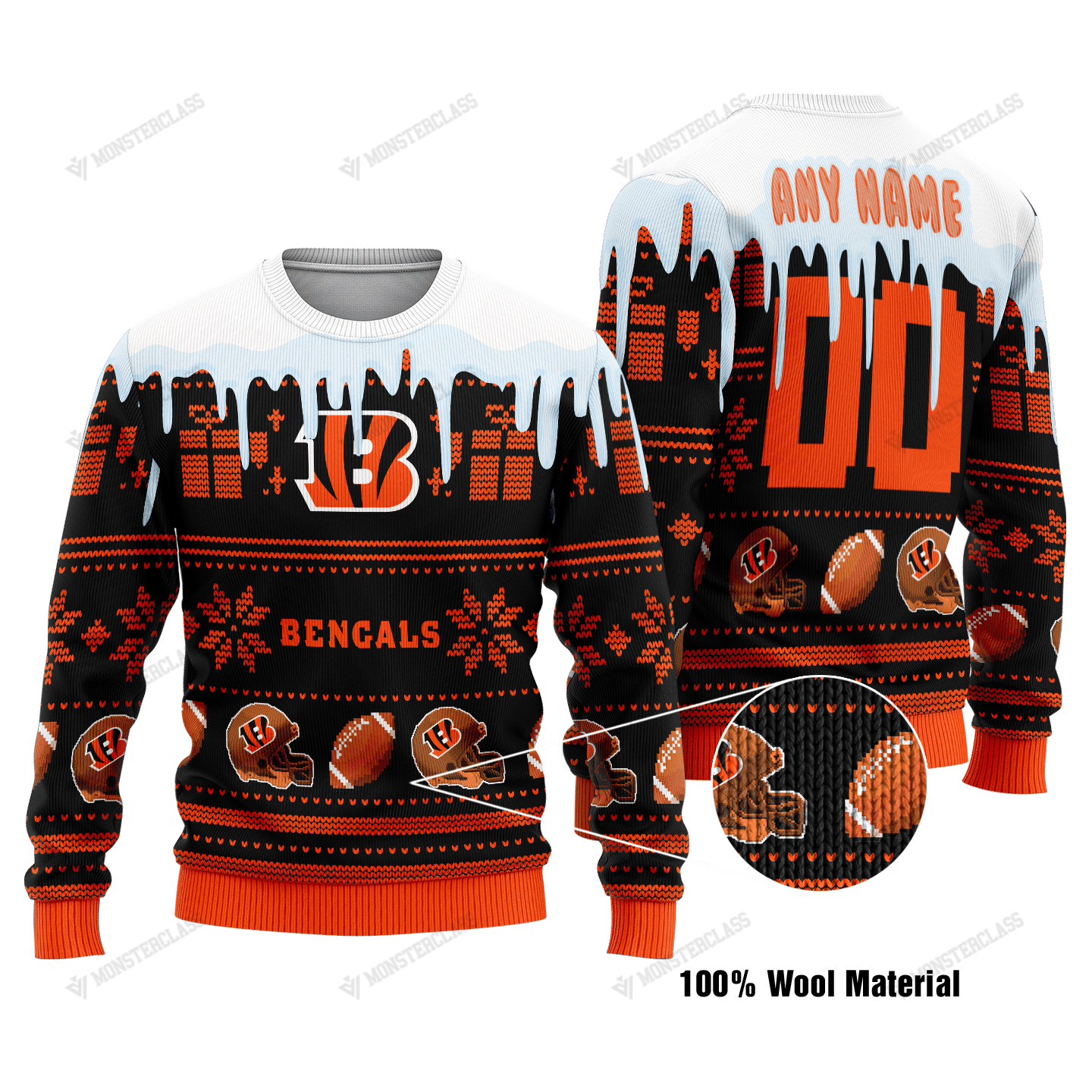 Personalized NFL Cincinnati Bengals custom christmas sweater