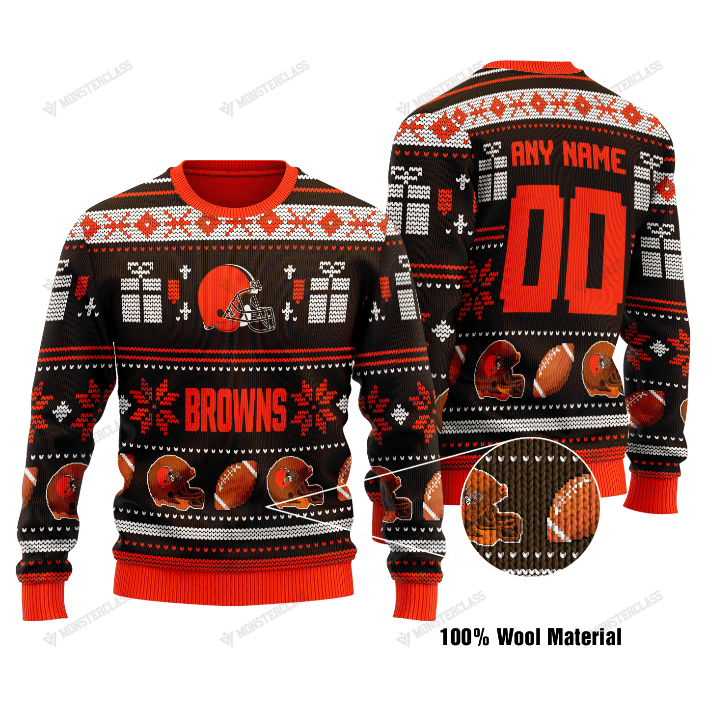 Personalized NFL Cleveland Browns custom christmas sweater