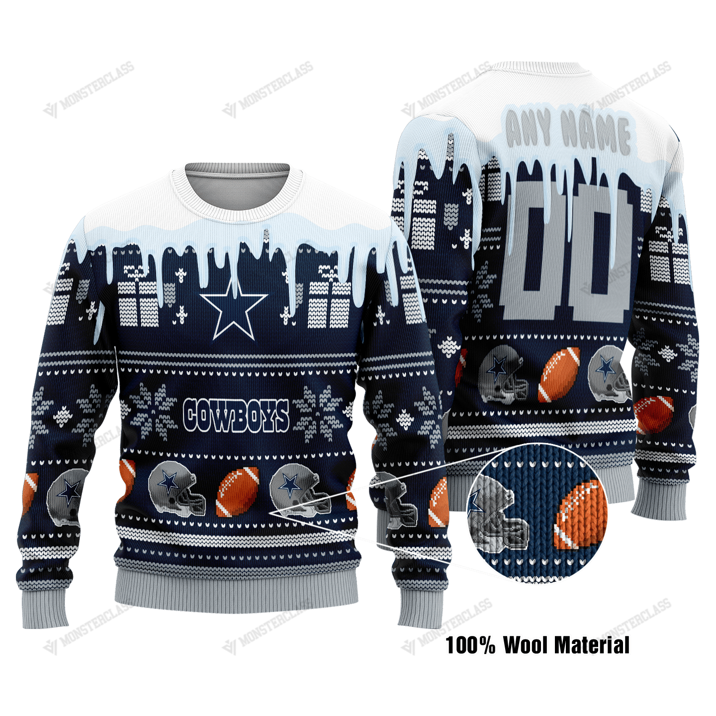 Personalized NFL Dallas Cowboys custom christmas sweater