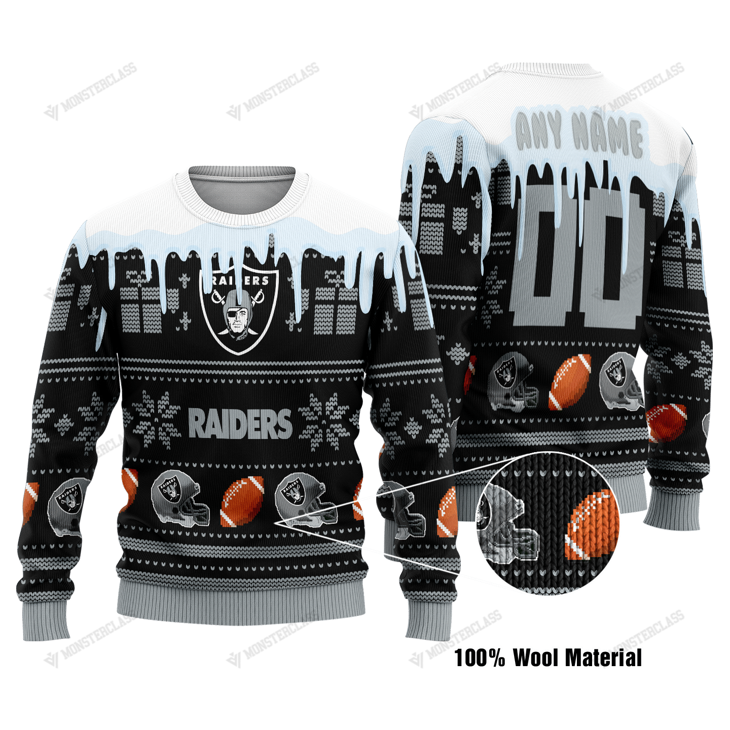 Personalized NFL Las Vegas Raiders custom christmas sweater
