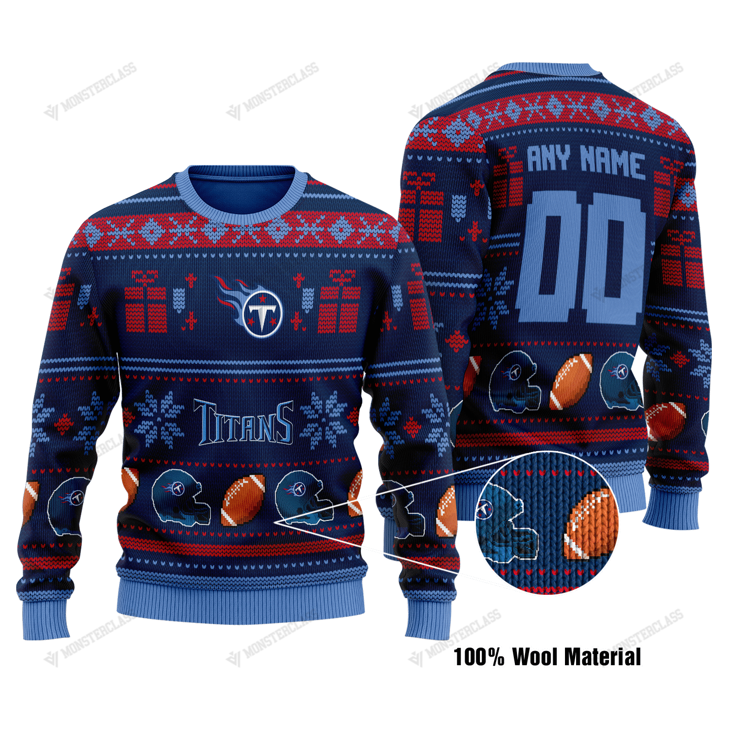 Personalized NFL Tennessee Titans custom christmas sweater