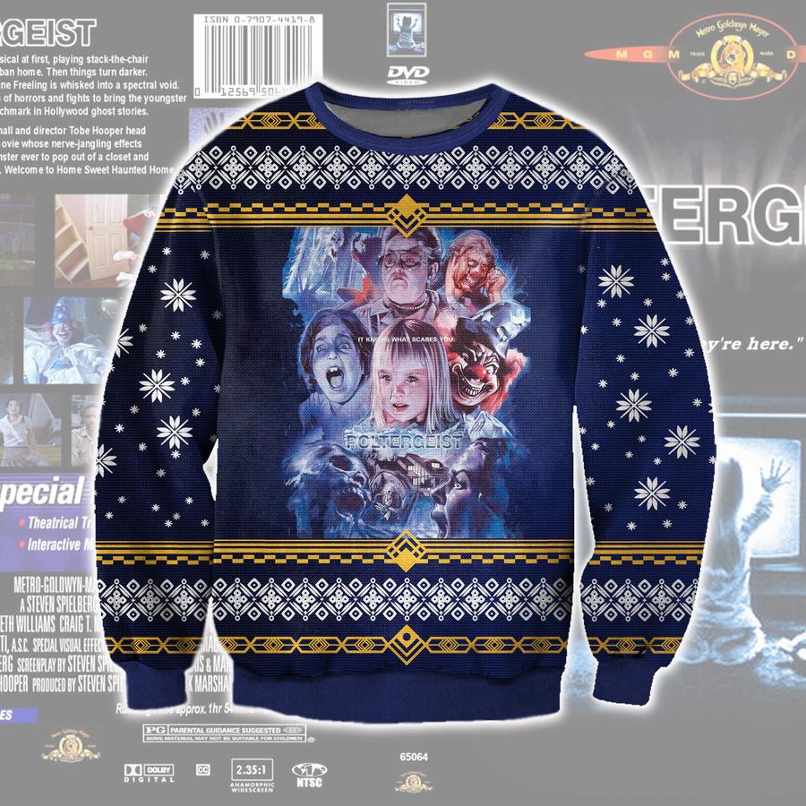 Poltergeist It Knows What Scares You Christmas Sweater