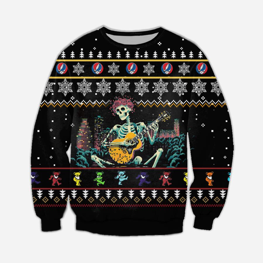 Grateful Dead 3d Print Ugly Christmas Sweater 1