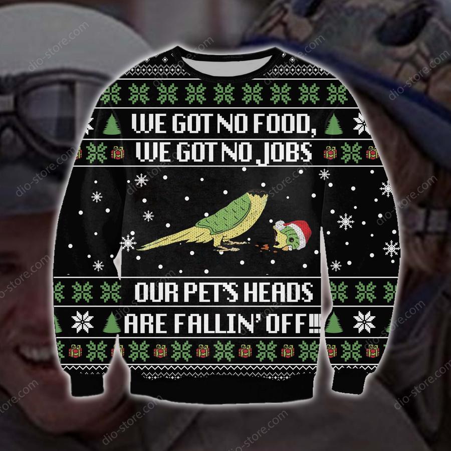 Our Pets Heads Are Falling Off 3d Print Ugly Christmas Sweater