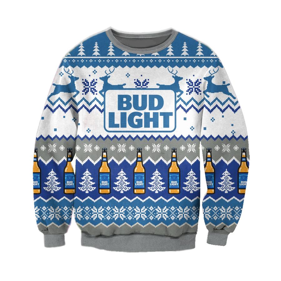 Bud Light 3d Print Ugly Christmas Sweater