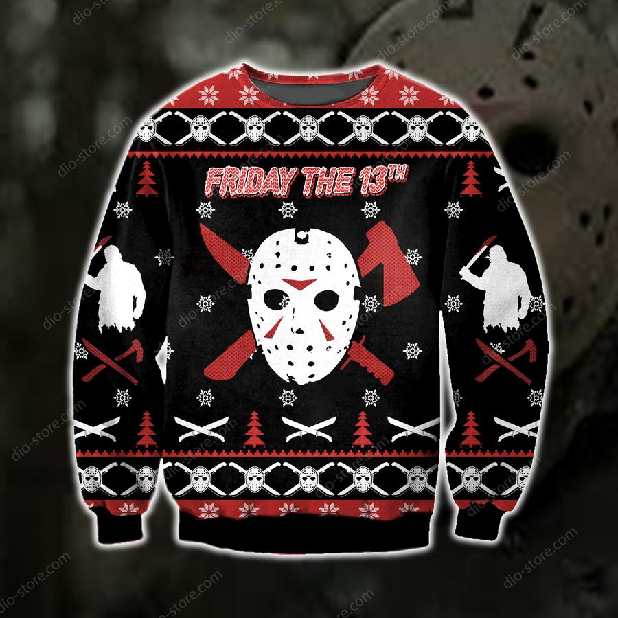 Jason- Friday The 13th 3d Print Ugly Christmas Sweater