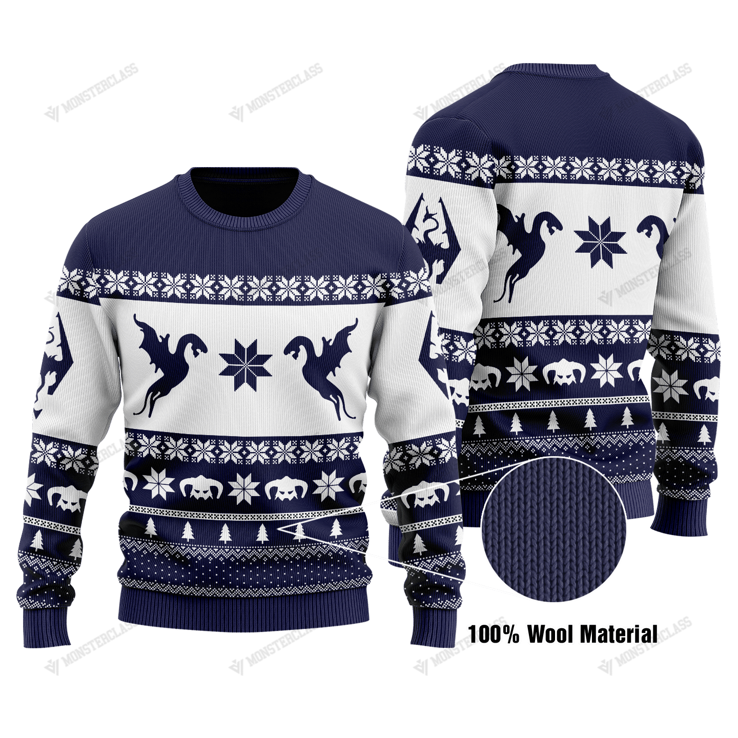 Skyrim Dragon christmas sweater