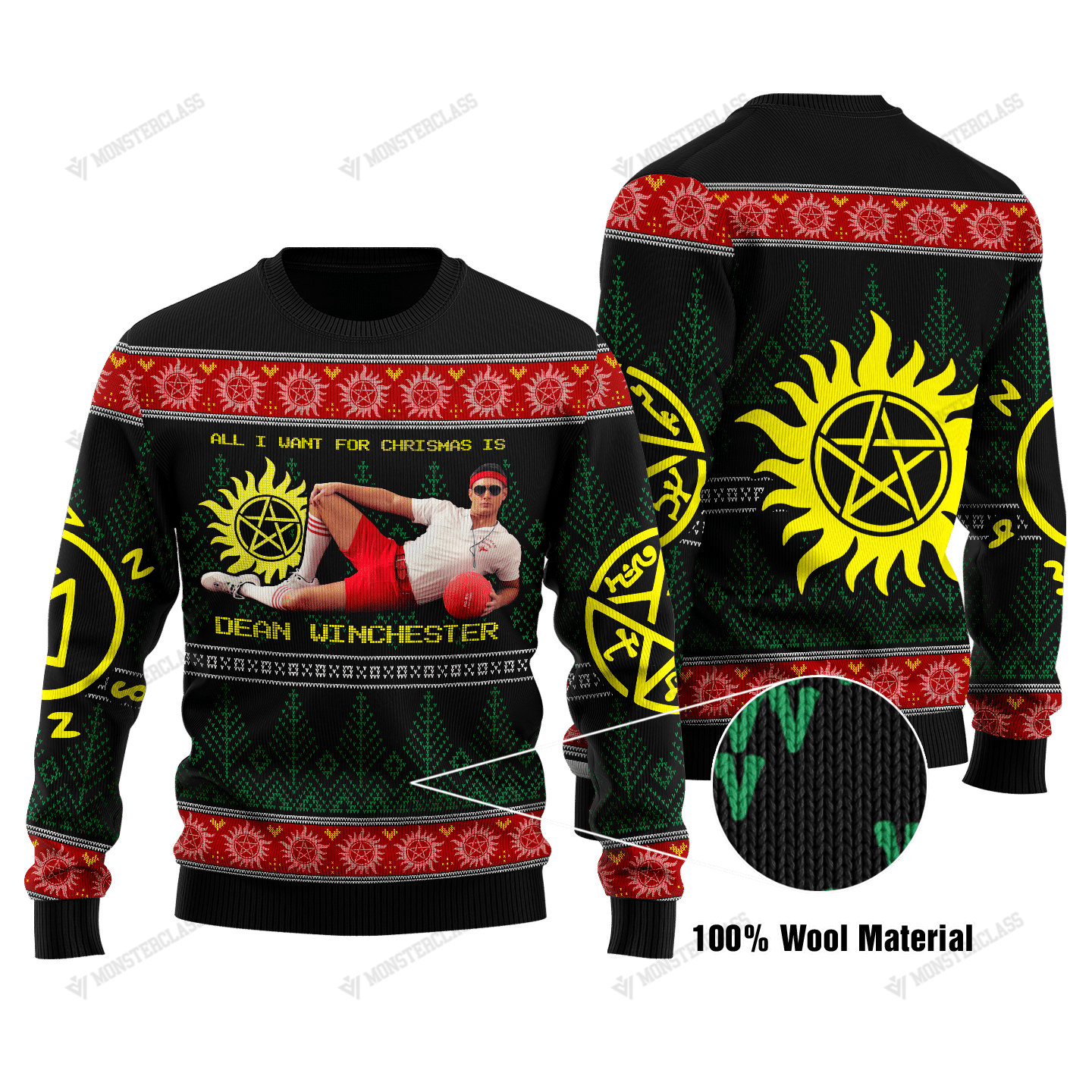 Supernatural All i want for christmas is dean winchester christmas sweater
