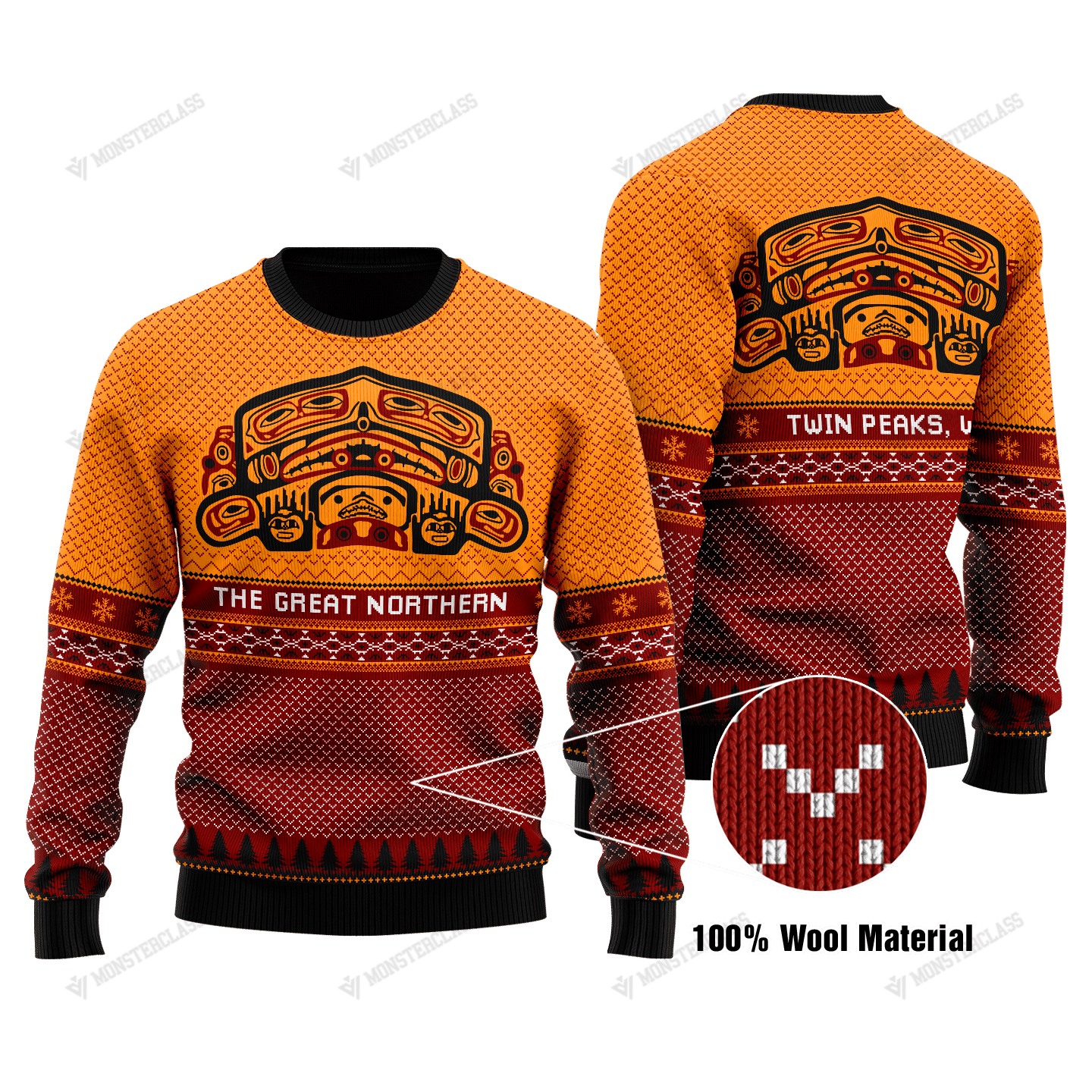 Twin Peaks The Great Northern Hotel Holiday christmas sweater