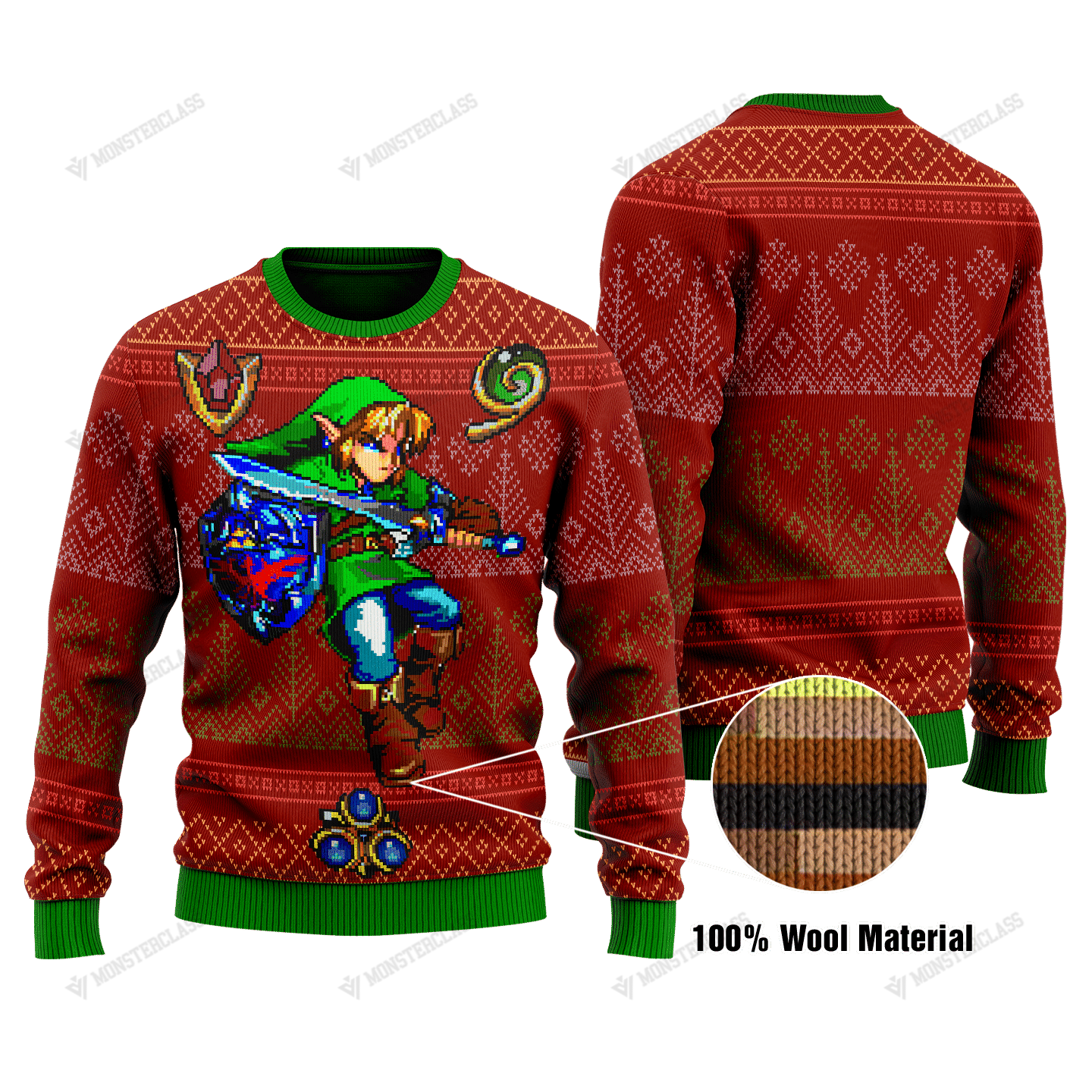 Zelda Link Gems Premium christmas sweater